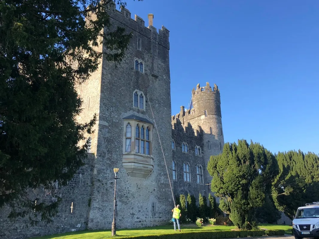 Kilkenny Castle towers on a clear day