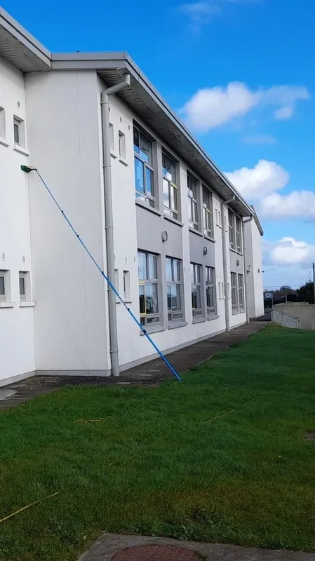 White rendered building